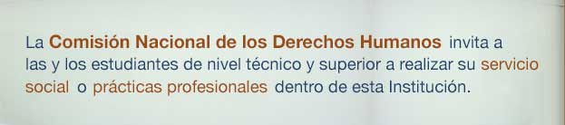 Invitación de la CNDH para Servicio Social