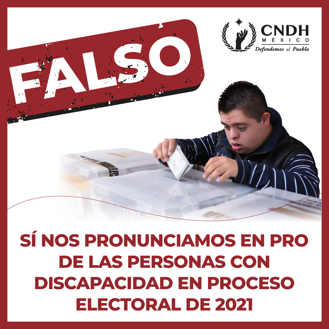 Sí nos pronunciamos en pro de las personas con discapacidad en proceso electoral de 2021