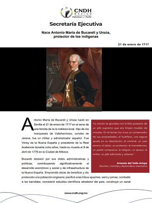 Nace Antonio María de Bucareli y Ursúa, protector de los indígenas