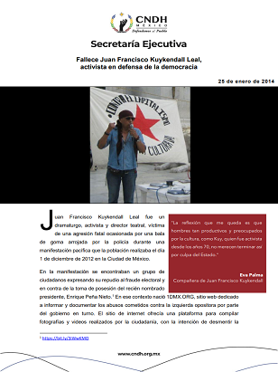 Fallece Juan Francisco Kuykendall Leal, activista en defensa de la democracia