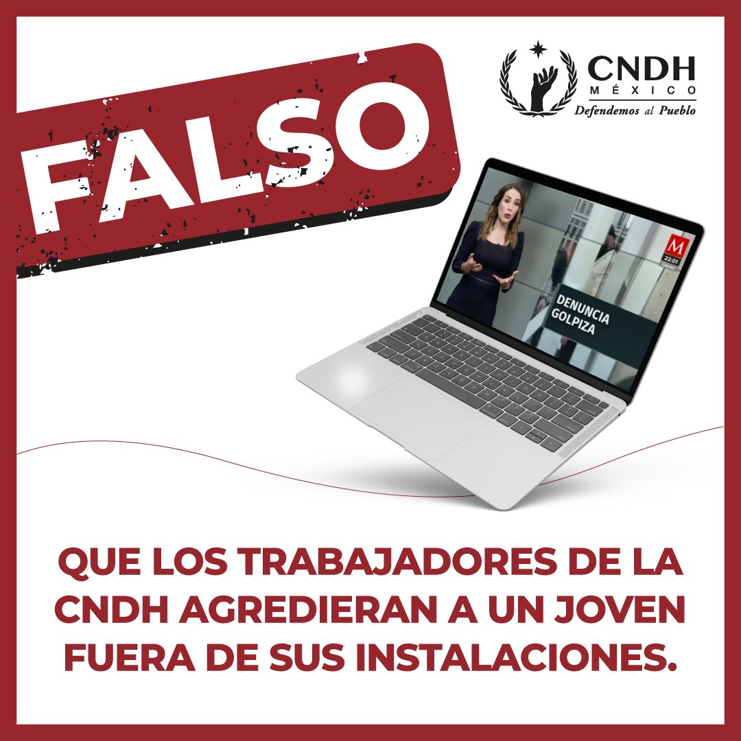 Que los trabajadores de la CNDH agredieran a un joven fuera de sus instalaciones.