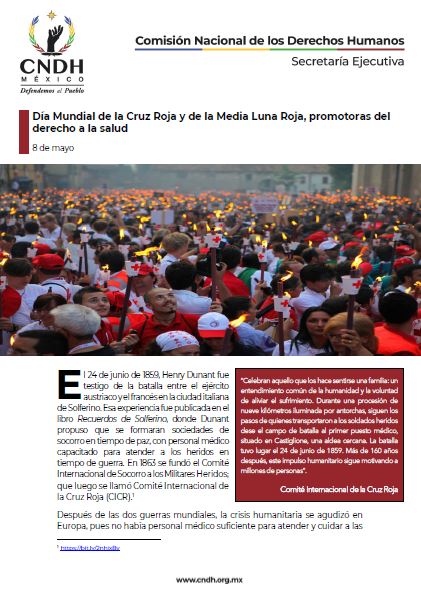 Día Mundial de la Cruz Roja y de la Media Luna Roja, promotoras del derecho a la salud