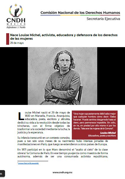 Nace Louise Michel, activista, educadora y defensora de los derechos de las mujeres