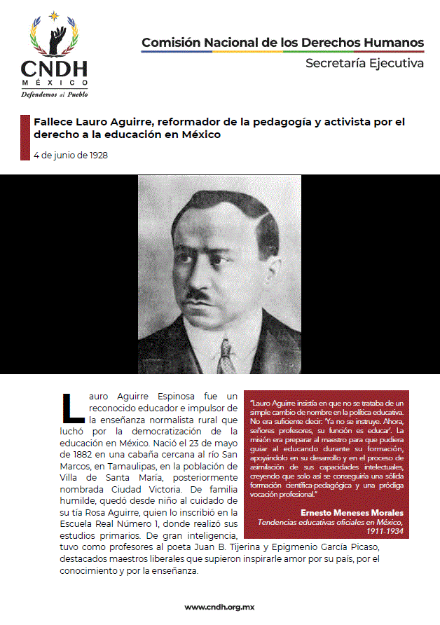 Fallece Lauro Aguirre, reformador de la pedagogía y activista por el derecho a la educación en México