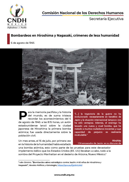 Bombardeos de Hiroshima y Nagasaki, crímenes de lesa humanidad