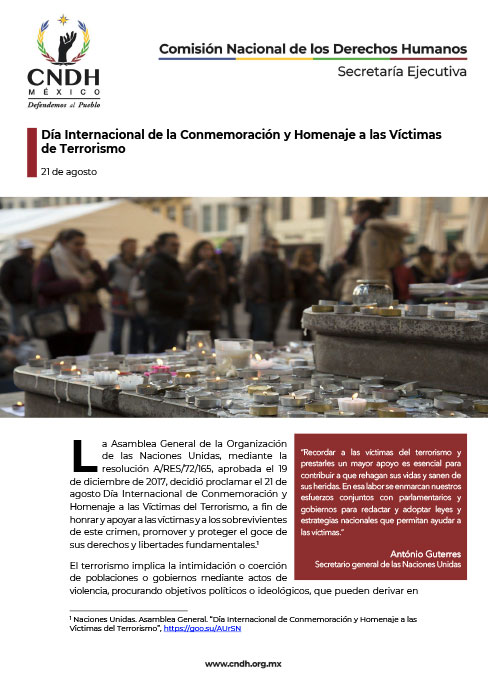 Día Internacional de la Conmemoración y Homenaje a las Víctimas del Terrorismo