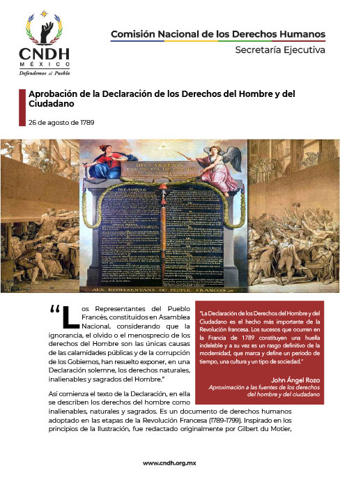 Se aprueba la Declaración de los Derechos del Hombre y del Ciudadano