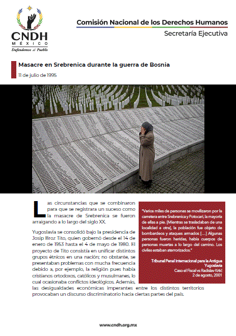 Masacre en Srebrenica durante la guerra de Bosnia