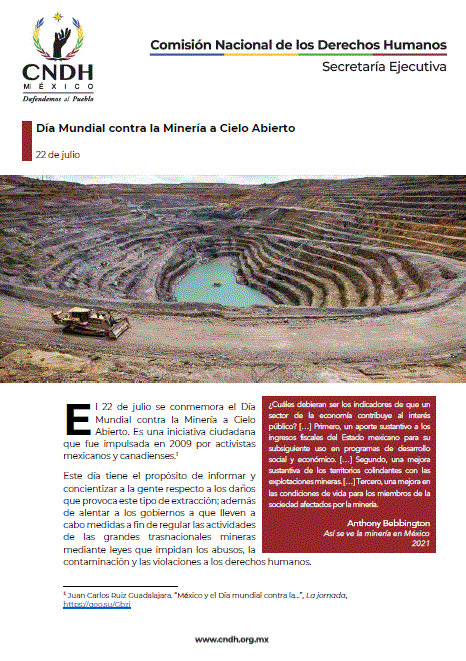 Día Mundial contra la Minería a Cielo Abierto