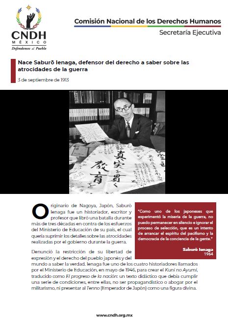 Nace Saburō Ienaga, defensor del derecho a saber sobre las atrocidades de la guerra