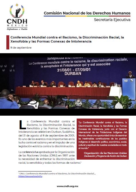 Conferencia Mundial contra el Racismo, la Discriminación Racial, la Xenofobia y las Formas Conexas de Intolerancia