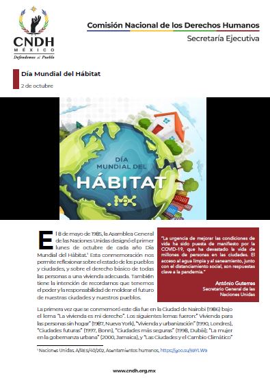 Día Mundial del Hábitat