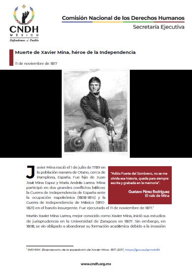 Muerte de Xavier Mina, héroe de la Independencia