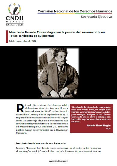 Asesinato de Ricardo Flores Magón en la prisión de Leavenworth, en Texas, la víspera de su libertad