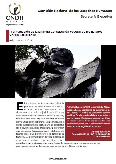 Promulgación de la primera Constitución Federal de los Estados Unidos Mexicanos