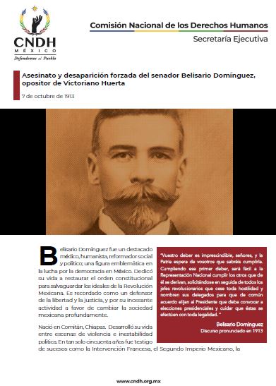 Asesinato y desaparición forzada del senador Belisario Domínguez, opositor de Victoriano Huerta