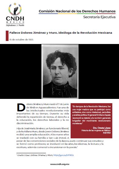 Fallece Dolores Jiménez y Muro, ideóloga de la Revolución Mexicana