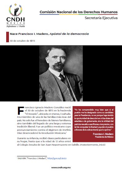 Nace Francisco I. Madero, Apóstol de la democracia