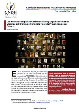 Día Internacional para la Conmemoración y Dignificación de las Víctimas del Crimen de Genocidio y para la Prevención de ese Crimen