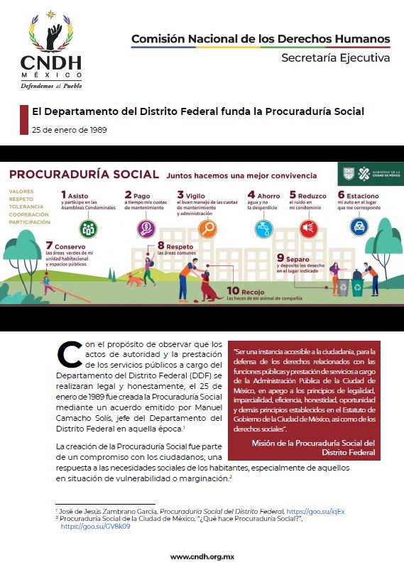 El Departamento del Distrito Federal funda la Procuraduría Social
