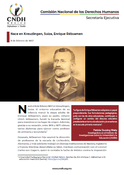 Nace en Kreuzlingen, Suiza, Enrique Rébsamen