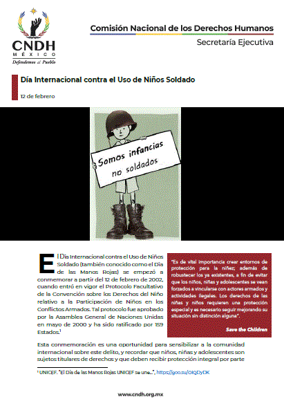 Día Internacional contra el Uso de Niños Soldado