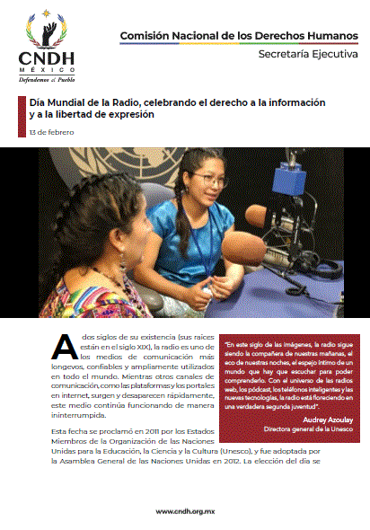 Día Mundial de la Radio, celebrando el derecho a la información y a la libertad de expresión