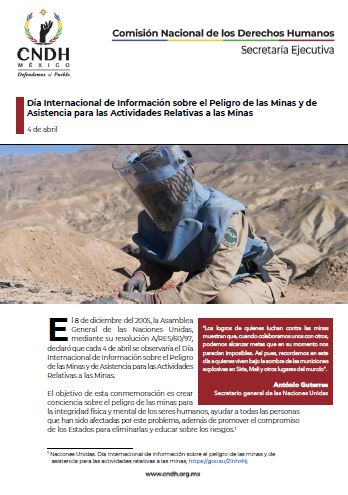 Día Internacional de Información sobre el Peligro de las Minas y de Asistencia para las Actividades Relativas a las Minas