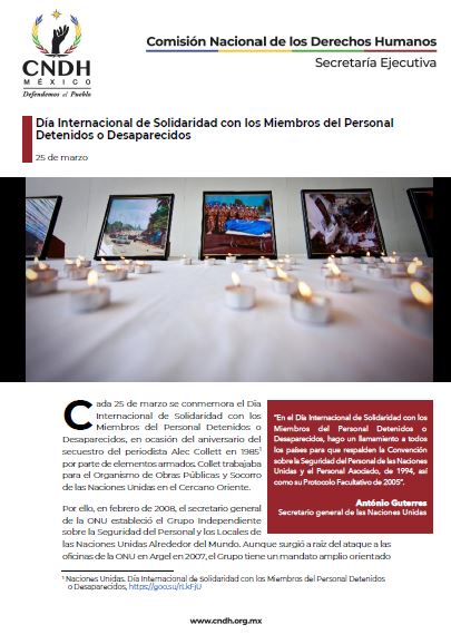 Día Internacional de Solidaridad con los Miembros del Personal Detenidos o Desaparecidos