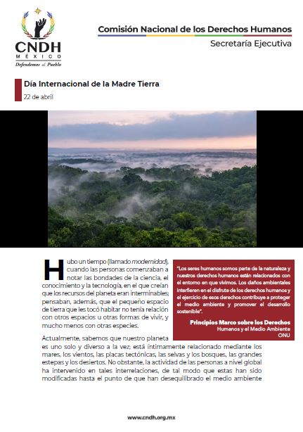 Día Internacional de la Madre Tierra