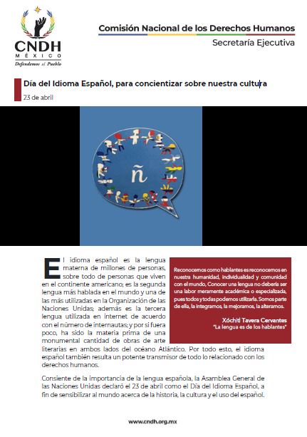 Día del Idioma Español, para concientizar sobre nuestra cultura