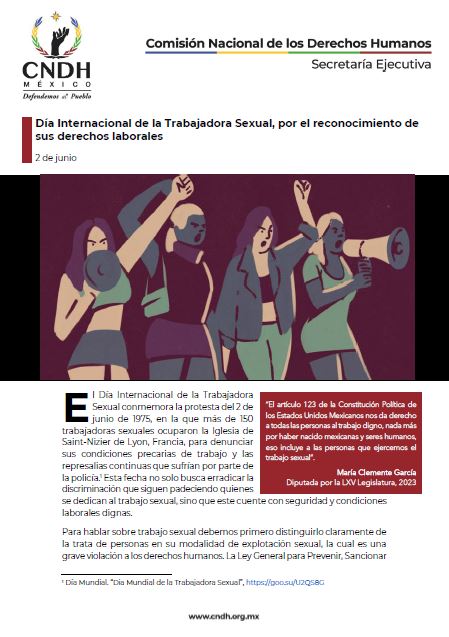 Día Internacional de la Trabajadora Sexual, por el reconocimiento de sus derechos laborales