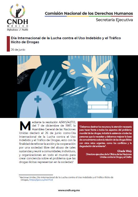 Día Internacional de la Lucha contra el Uso Indebido y el Tráfico Ilícito de Drogas