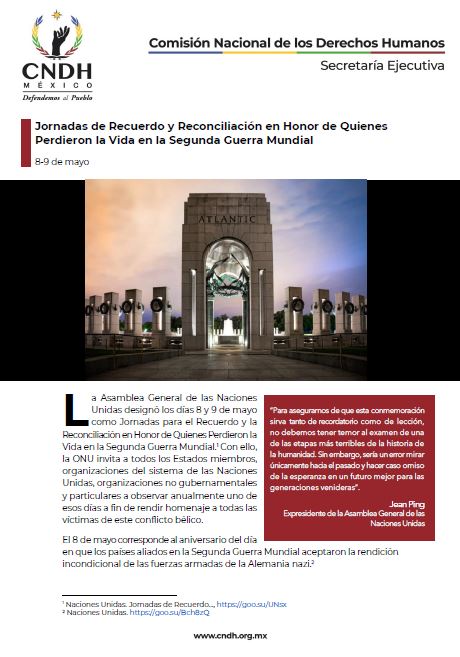 Jornadas de Recuerdo y Reconciliación en Honor de Quienes Perdieron la Vida en la Segunda Guerra Mundial