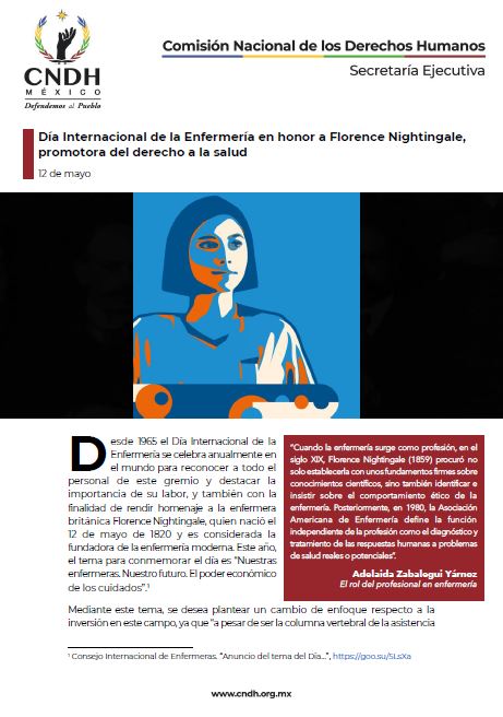Día Internacional de la Enfermería en honor a Florence Nightingale, promotora del derecho a la salud