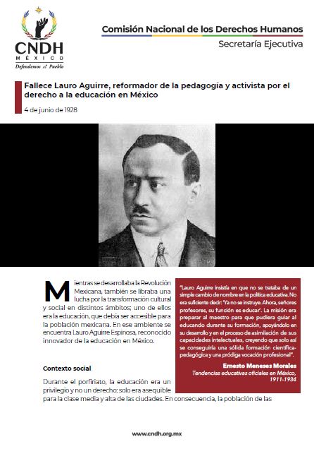 Fallece Lauro Aguirre, reformador de la pedagogía y activista por el derecho a la educación en México