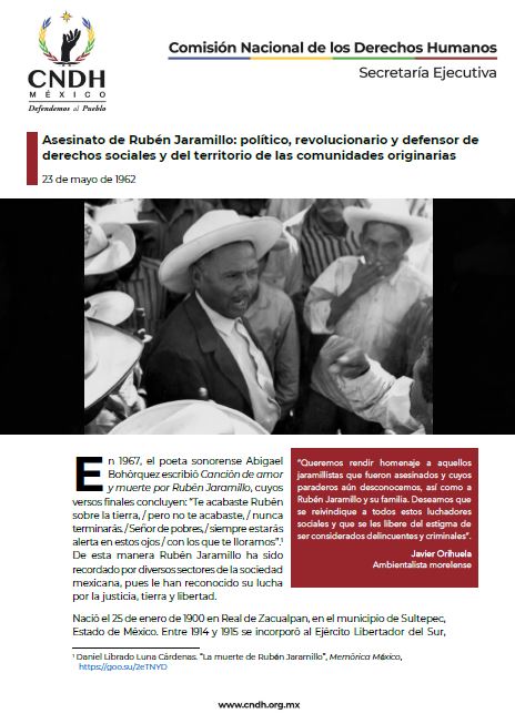 Asesinato de Rubén Jaramillo: político, revolucionario y defensor de derechos sociales y del territorio de las comunidades originarias