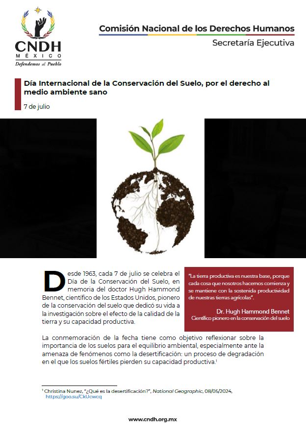 Día Internacional de la Conservación del Suelo, por el derecho al medio ambiente sano