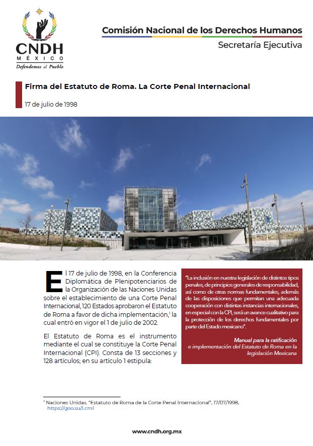 Firma del Estatuto de Roma. La Corte Penal Internacional