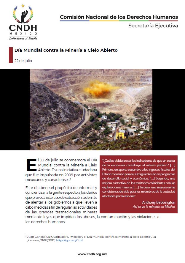 Día Mundial contra la Minería a Cielo Abierto