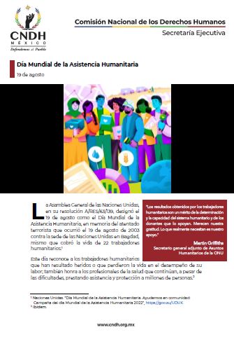 Día Mundial de la Asistencia Humanitaria