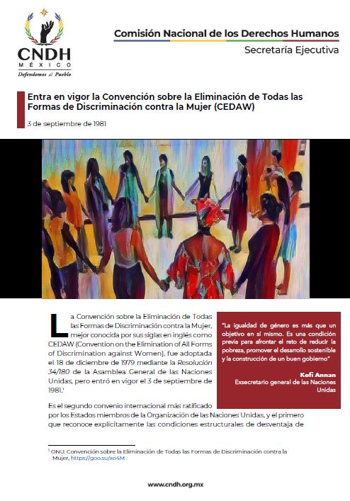 Entra en vigor la Convención sobre la Eliminación de Todas las Formas de Discriminación contra la Mujer (CEDAW)