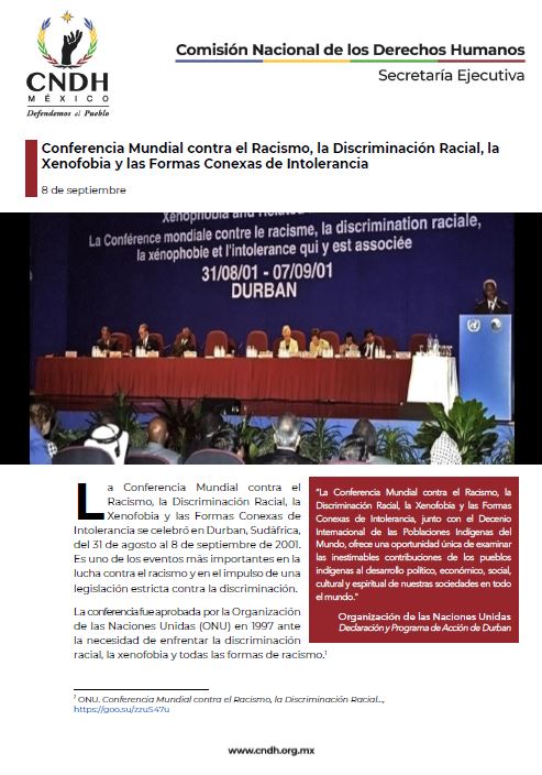 Conferencia Mundial contra el Racismo, la Discriminación Racial, la Xenofobia y las Formas Conexas de Intolerancia