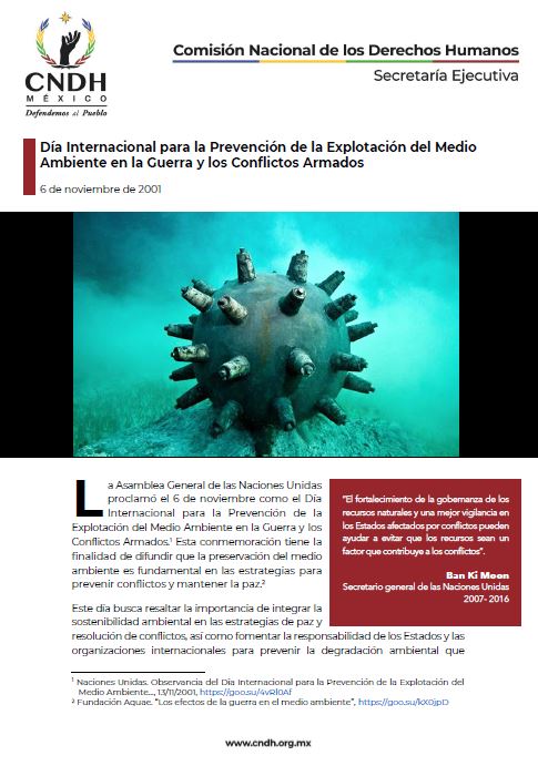 Día Internacional para la Prevención de la Explotación del Medio Ambiente en la Guerra y los Conflictos Armados
