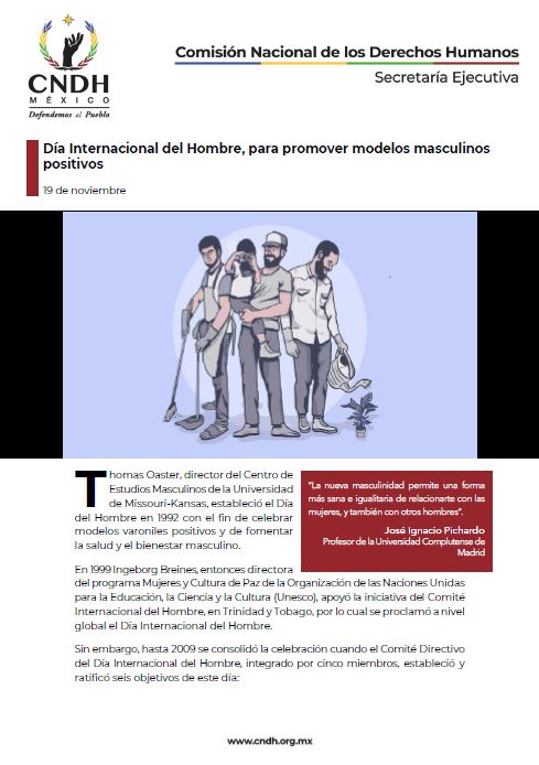 Día Internacional del Hombre, para promover modelos masculinos positivos