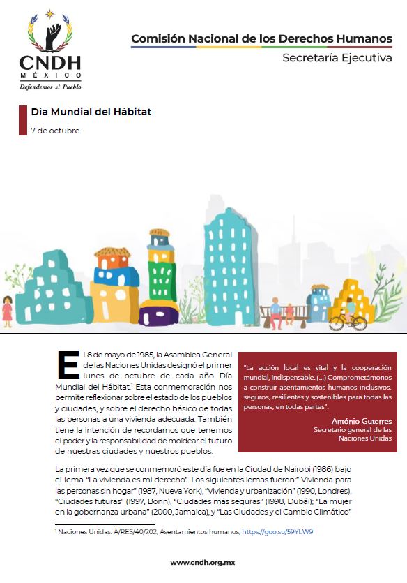 Día Mundial del Hábitat
