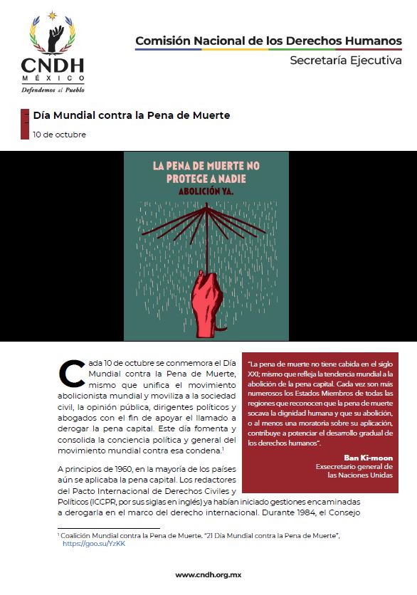 Día Mundial contra la Pena de Muerte