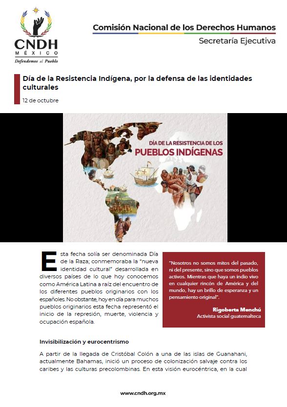 Día de la Resistencia Indígena, por la defensa de las identidades culturales
