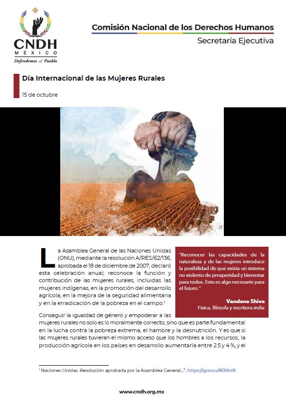 Día Internacional de las Mujeres Rurales