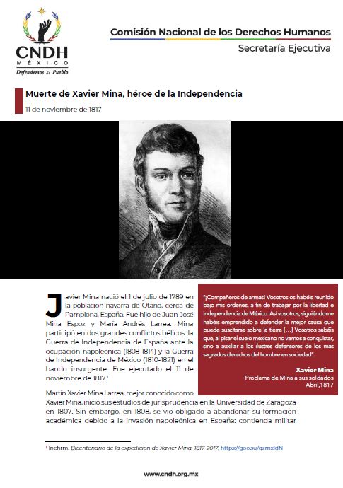 Muerte de Xavier Mina, héroe de la Independencia